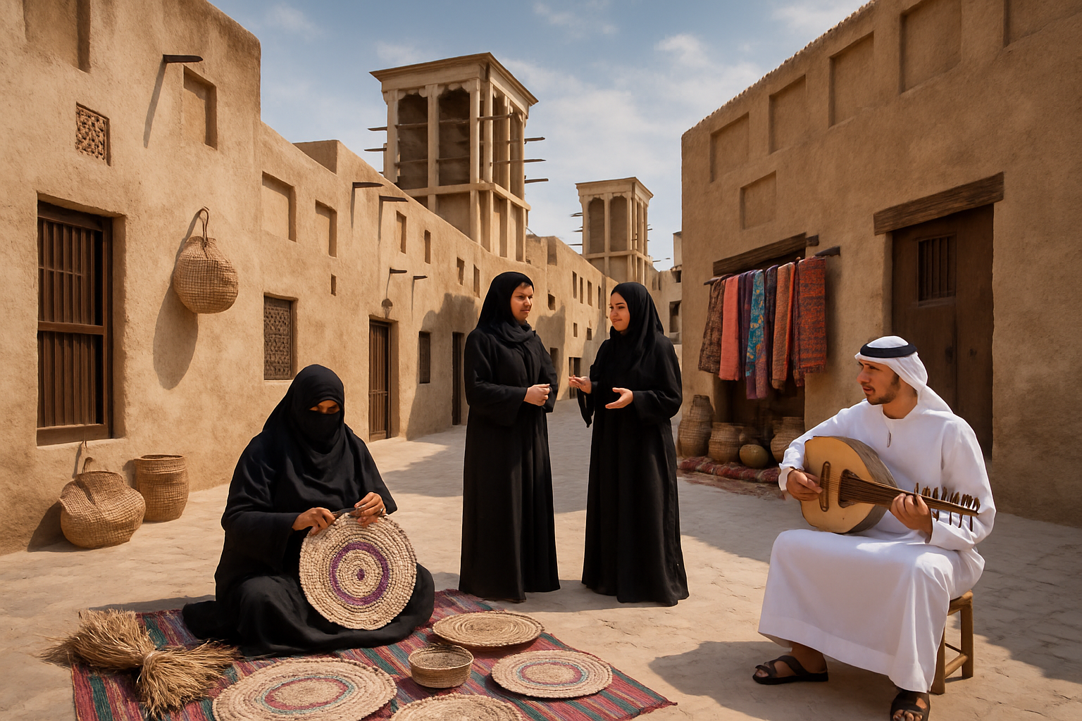 Cultural heritage at Al Fahidi Historical Neighbourhood in Dubai
